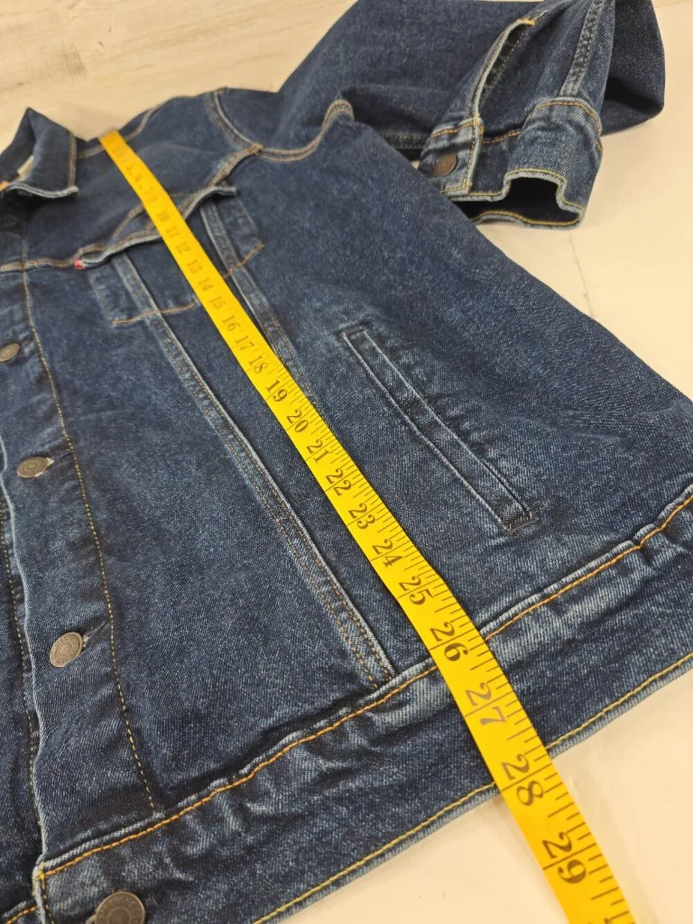 Levi's Men's Trucker Blue Denim Jacket SZ 2XL Dark Wash Stretch EXCELLENT CONDIT